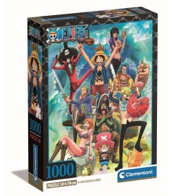 Puzzle 1000 elementów One Piece + poster