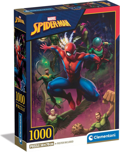 Puzzle 1000 elementów Marvel Spiderman + poster