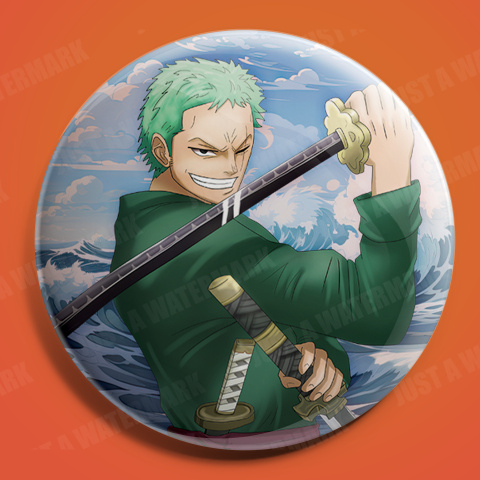 Przypinka inspirowana postacią Zoro Roronoa z serii One Piece